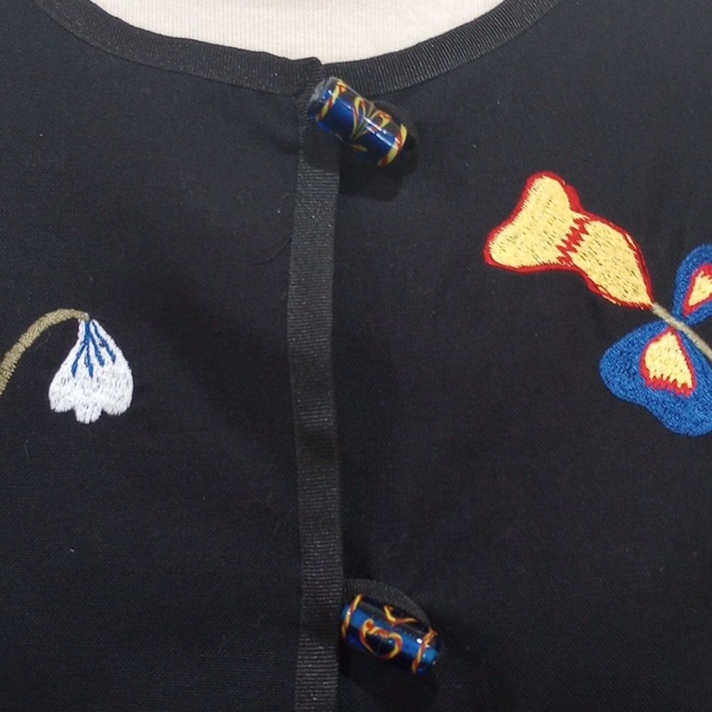 Julia Kim Allure Art to Wear Embroidered Butterfly Jacket ~ M - NEW! - Picture 5 of 12